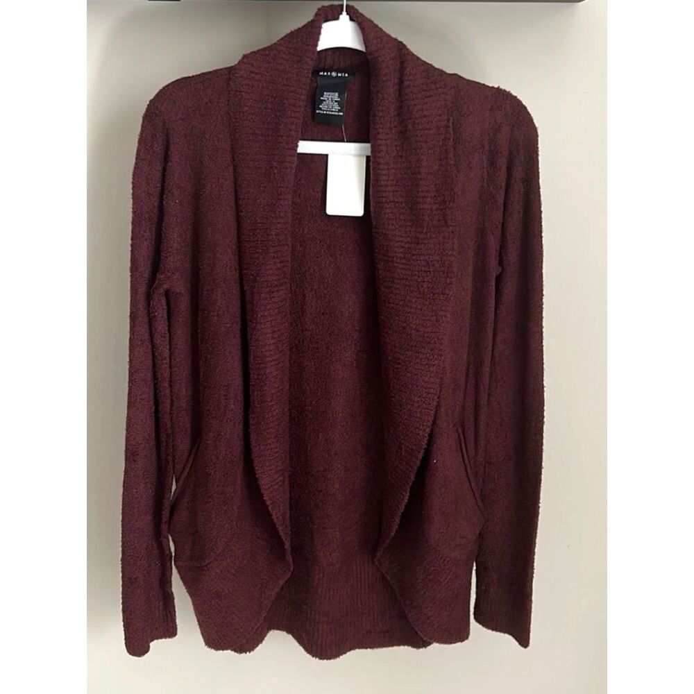 Max & Mia  - The Essential Travel - Long Cardigan - Burgundy - Very Soft - NEW!